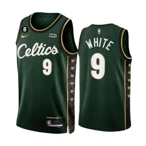 Nike Boston Celtics Derrick White 9 Trikot City Edition 22/23 Swingman Grün Für Herren