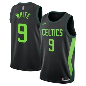 Nike Boston Celtics Derrick White Trikot City Edition 24/25 Swingman Schwarz Für Herren