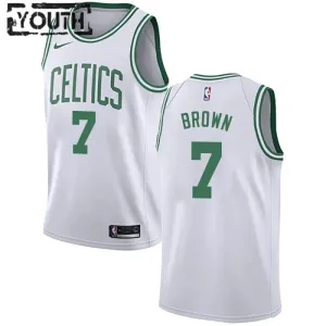 Nike Boston Celtics Jaylen Brown 7 Trikot Association Edition Swingman Weiß Für Kinder