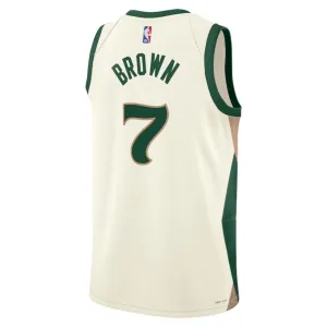 Nike Boston Celtics Jaylen Brown 7 Trikot City Edition 23/24 Swingman Weiß Für Herren