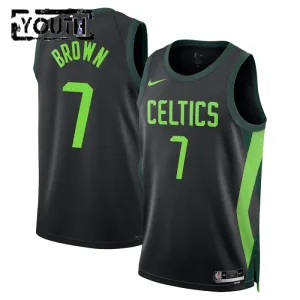Nike Boston Celtics Jaylen Brown Trikot City Edition 24/25 Swingman Schwarz Für Kinder
