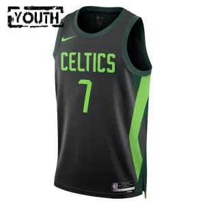 Nike Boston Celtics Jaylen Brown Trikot City Edition 24/25 Swingman Schwarz Für Kinder