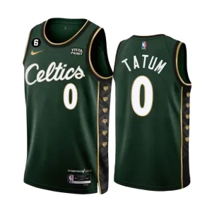 Nike Boston Celtics Jayson Tatum 0 Trikot City Edition 22/23 Swingman Grün Für Herren