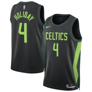 Nike Boston Celtics Jrue Holiday Trikot City Edition 24/25 Swingman Schwarz Für Herren