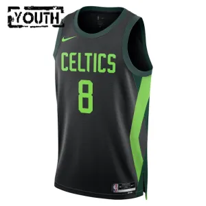 Nike Boston Celtics Kristaps Porzingis Trikot City Edition 24/25 Swingman Schwarz Für Kinder
