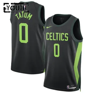 Nike Boston Celtics Tatum Trikot City Edition 24/25 Swingman Schwarz Für Kinder