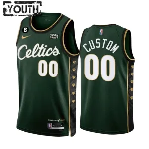 Nike Boston Celtics Trikot Personalisiert City Edition 22/23 Swingman Grün Für Kinder