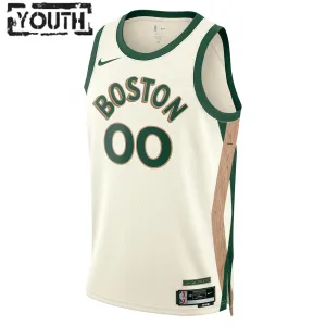 Nike Boston Celtics Trikot Personalisiert City Edition 23/24 Swingman Weiß Für Kinder