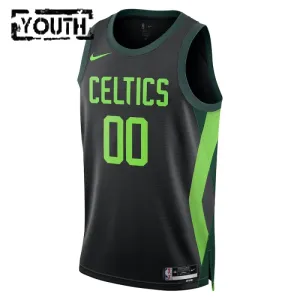 Nike Boston Celtics Trikot Personalisiert City Edition 24/25 Swingman Schwarz Für Kinder