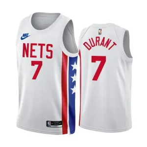 Brooklyn Nets Kevin Durant 7 Trikot Classic Edition 22/23 Swingman Weiß Für Herren