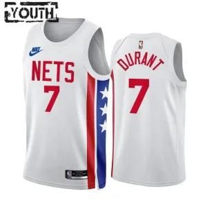 Brooklyn Nets Kevin Durant 7 Trikot Classic Edition 22/23 Swingman Weiß Für Kinder