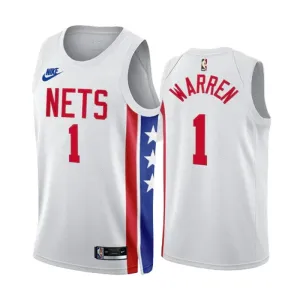 Brooklyn Nets TJ Warren 1 Trikot Classic Edition 22/23 Swingman Weiß Für Herren