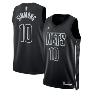 Jordan Brooklyn Nets Ben Simmons 10 Trikot Statement Edition Swingman Schwarz Für Herren