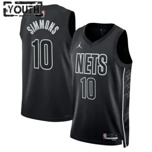 Jordan Brooklyn Nets Ben Simmons 10 Trikot Statement Edition Swingman Schwarz Für Kinder