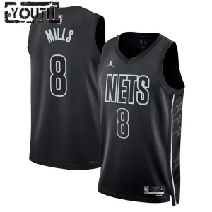 Jordan Brooklyn Nets Patty Mills 8 Trikot Statement Edition Swingman Schwarz Für Kinder