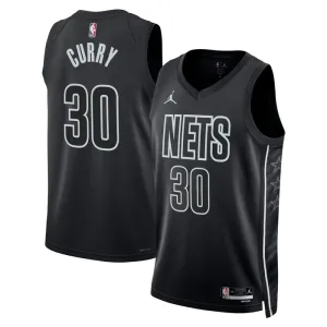 Jordan Brooklyn Nets Seth Curry 30 Trikot Statement Edition Swingman Schwarz Für Herren