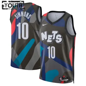 Nike Brooklyn Nets Ben Simmons Trikot City Edition 23/24 Swingman Schwarz Für Kinder