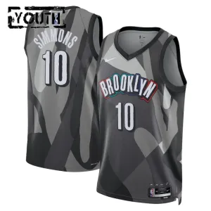 Nike Brooklyn Nets Ben Simmons Trikot City Edition 24/25 Swingman Grau Für Kinder
