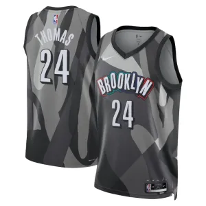 Nike Brooklyn Nets Cam Thomas Trikot City Edition 24/25 Swingman Grau Für Herren