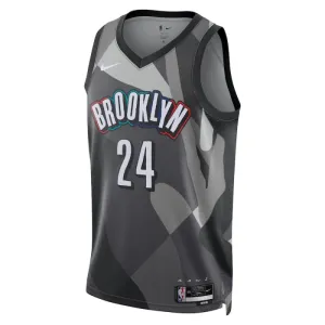 Nike Brooklyn Nets Cam Thomas Trikot City Edition 24/25 Swingman Grau Für Herren
