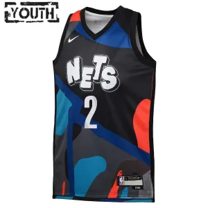 Nike Brooklyn Nets Cameron Johnson Trikot City Edition 23/24 Swingman Schwarz Für Kinder