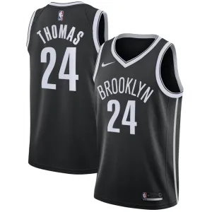Nike Brooklyn Nets Cameron Thomas 24 Trikot Icon Edition Swingman Schwarz Für Herren