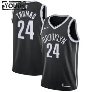 Nike Brooklyn Nets Cameron Thomas 24 Trikot Icon Edition Swingman Schwarz Für Kinder