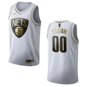 Nike Brooklyn Nets Golden Edition Trikot Personalisiert Swingman Weiß Für Herren Nike Brooklyn Nets Golden Edition Trikot Personalisiert Swingman Weiß Für Herren