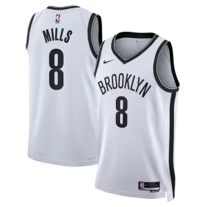 Nike Brooklyn Nets Patty Mills 8 Trikot Association Edition Swingman Weiß Für Herren