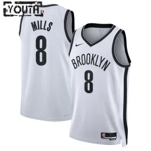 Nike Brooklyn Nets Patty Mills 8 Trikot Association Edition Swingman Weiß Für Kinder
