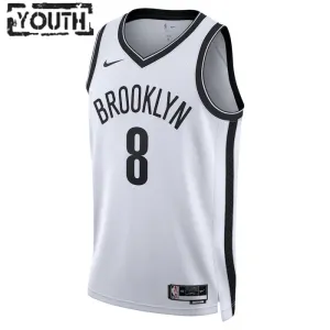 Nike Brooklyn Nets Patty Mills 8 Trikot Association Edition Swingman Weiß Für Kinder
