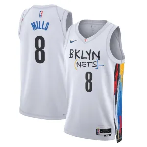 Nike Brooklyn Nets Patty Mills 8 Trikot City Edition 22/23 Swingman Weiß Für Herren