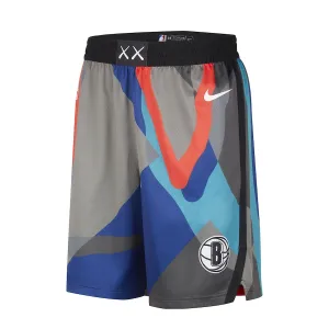 Nike Brooklyn Nets Shorts City Edition 23/24 Swingman Schwarz Für Herren