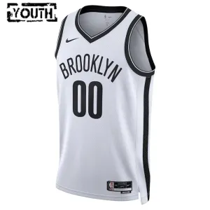 Nike Brooklyn Nets Trikot Personalisiert Association Edition Swingman Weiß Für Kinder