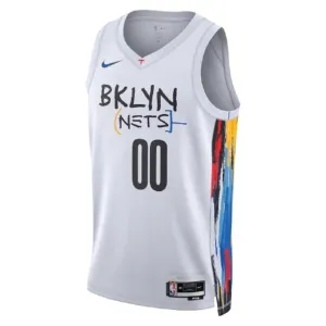 Nike Brooklyn Nets Trikot Personalisiert City Edition 22/23 Swingman Weiß Für Herren
