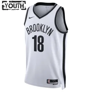 Nike Brooklyn Nets Yuta Watanabe 18 Trikot Association Edition Swingman Weiß Für Kinder
