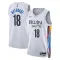 Nike Brooklyn Nets Yuta Watanabe 18 Trikot City Edition 22/23 Swingman Weiß Für Herren