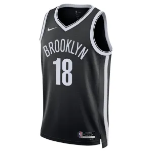 Nike Brooklyn Nets Yuta Watanabe 18 Trikot Icon Edition Swingman Schwarz Für Herren