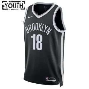 Nike Brooklyn Nets Yuta Watanabe 18 Trikot Icon Edition Swingman Schwarz Für Kinder