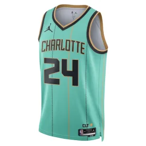 Jordan Charlotte Hornets Brandon Miller Trikot City Edition 24/25 Swingman Teal Für Herren