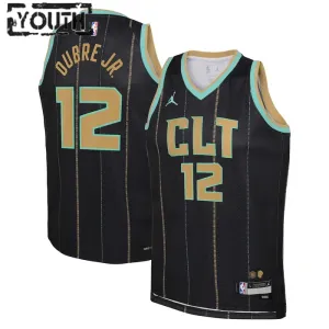 Jordan Charlotte Hornets Kelly Oubre JR 12 Trikot City Edition 22/23 Swingman Schwarz Für Kinder