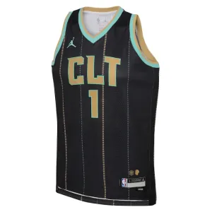 Jordan Charlotte Hornets Lamelo Ball 1 Trikot City Edition 22/23 Swingman Schwarz Für Herren