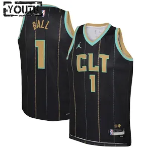 Jordan Charlotte Hornets Lamelo Ball 1 Trikot City Edition 22/23 Swingman Schwarz Für Kinder