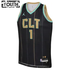 Jordan Charlotte Hornets Lamelo Ball 1 Trikot City Edition 22/23 Swingman Schwarz Für Kinder