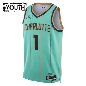 Jordan Charlotte Hornets Lamelo Ball Trikot City Edition 24/25 Swingman Teal Für Kinder