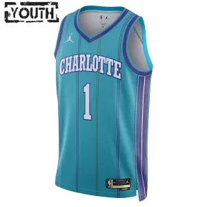 Jordan Charlotte Hornets LaMelo Ball Trikot Classic Edition 23/24 Swingman Teal Für Kinder
