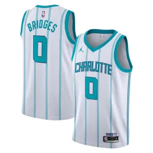 Jordan Charlotte Hornets Miles Bridges 0 Trikot Association Edition Swingman Weiß Für Herren