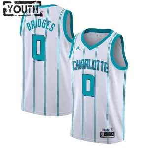 Jordan Charlotte Hornets Miles Bridges 0 Trikot Association Edition Swingman Weiß Für Kinder