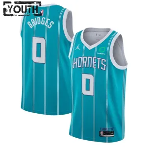 Jordan Charlotte Hornets Miles Bridges 0 Trikot Icon Edition Swingman Teal Für Kinder