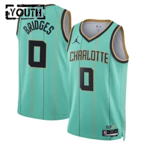 Jordan Charlotte Hornets Miles Bridges Trikot City Edition 24/25 Swingman Teal Für Kinder